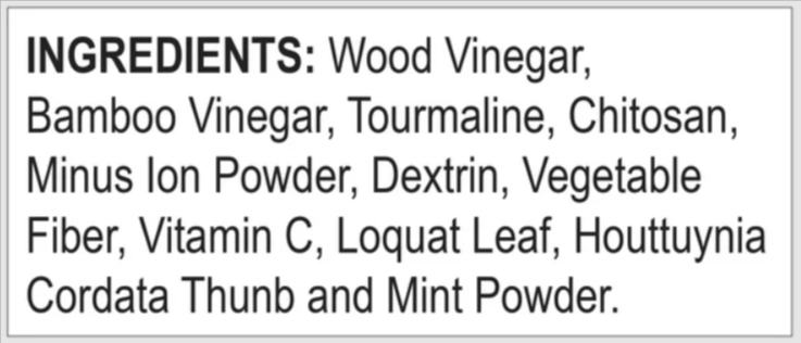 Xitox Foot Pads Ingredients
